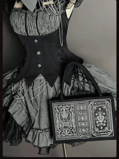 Alice Girl - Lolita Potion - Gothic Lolita Handbag Embroidered Lolita Black Bag