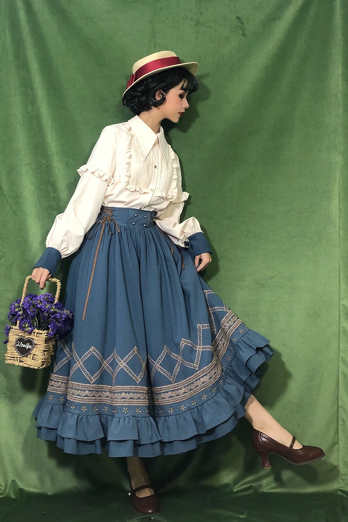 Yuan Su - Elegant  Solid Color Lolita SK