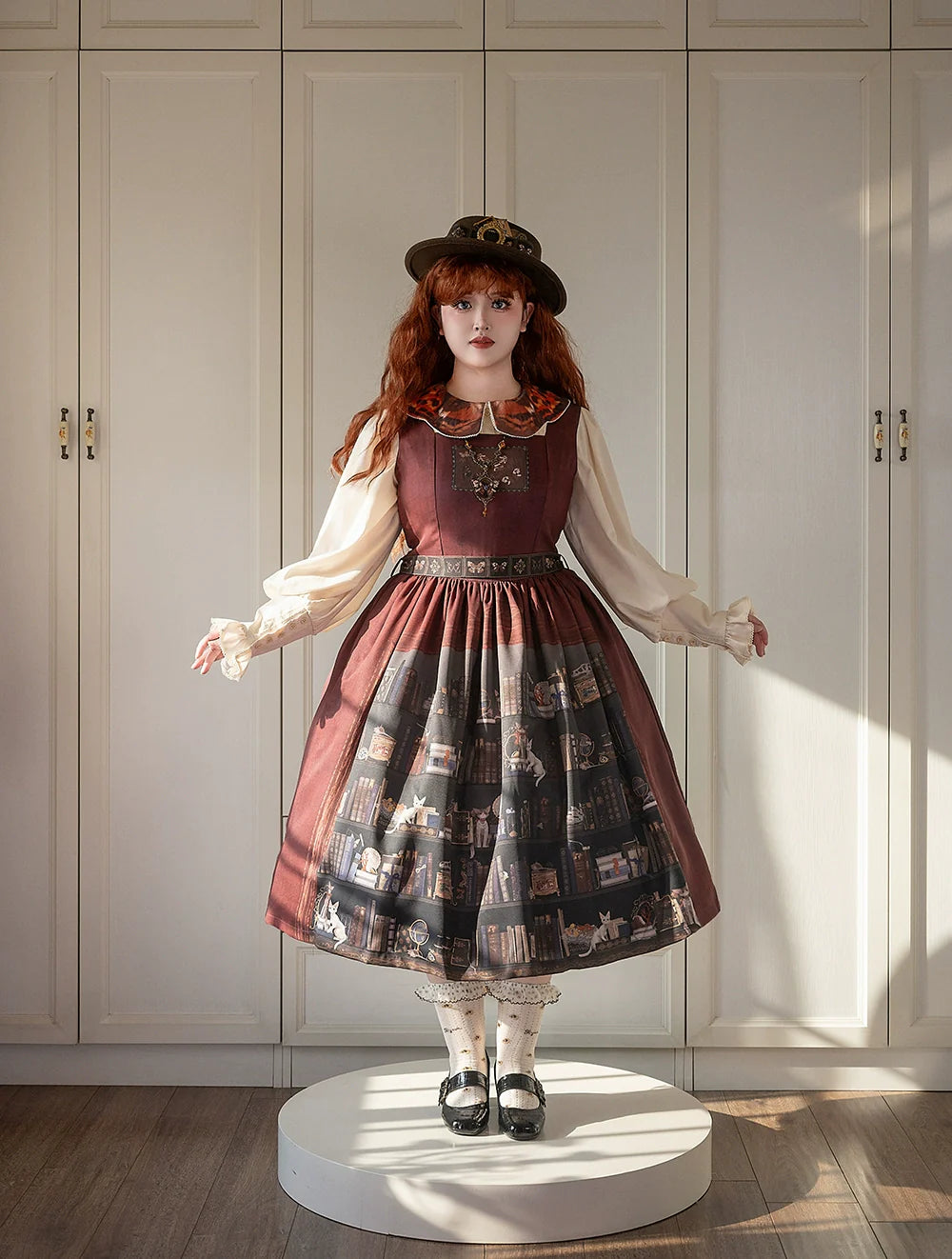 Miss Point - German Bookshelf - Classic Lolita Printed JSK Dress
