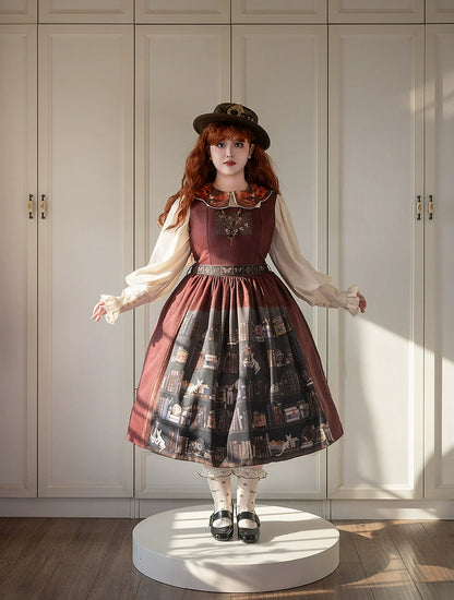 Miss Point - German Bookshelf - Classic Lolita Printed JSK Dress