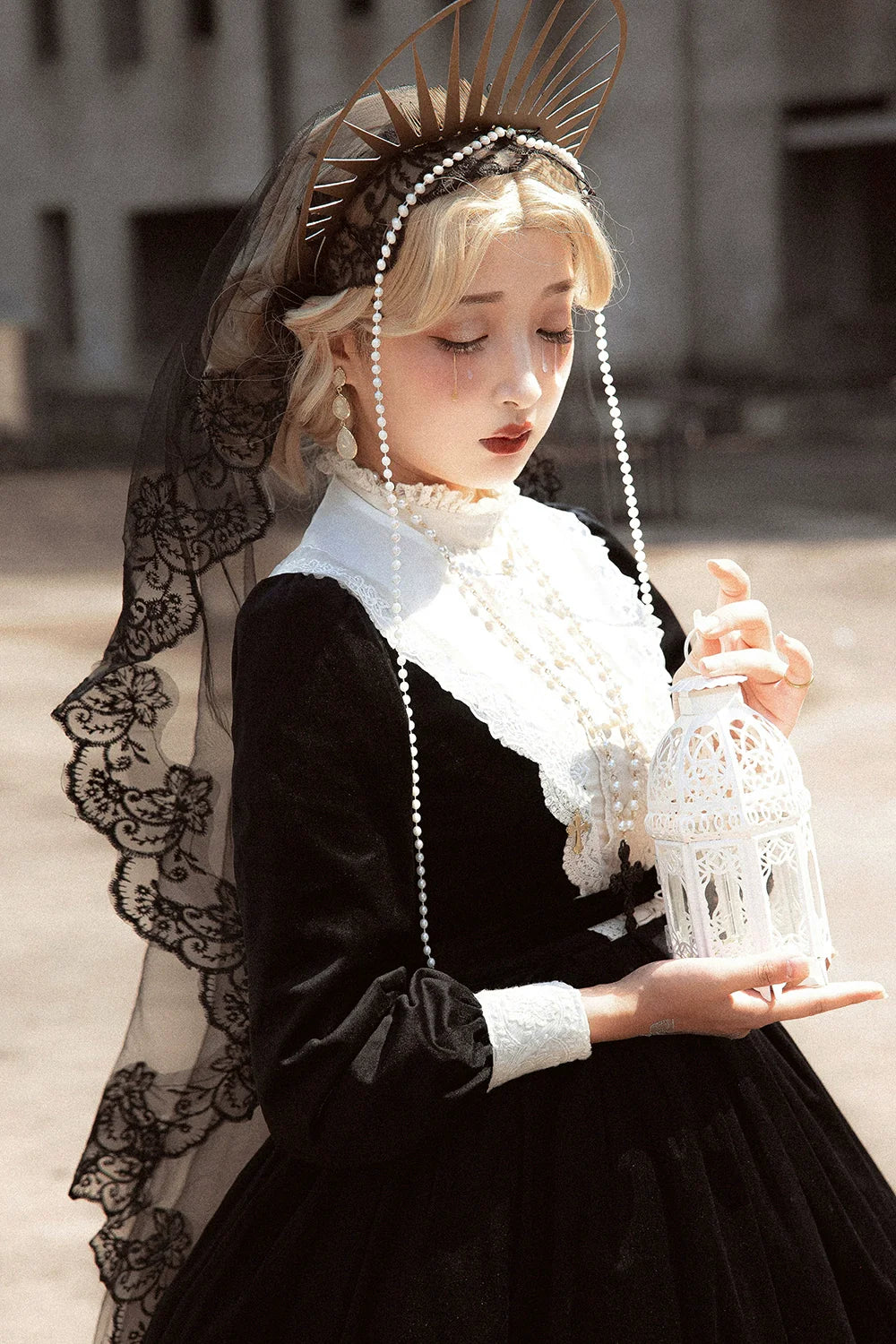 Miss Point - Customized Lolita Dress Vintage Elegant Velvet OP Dress