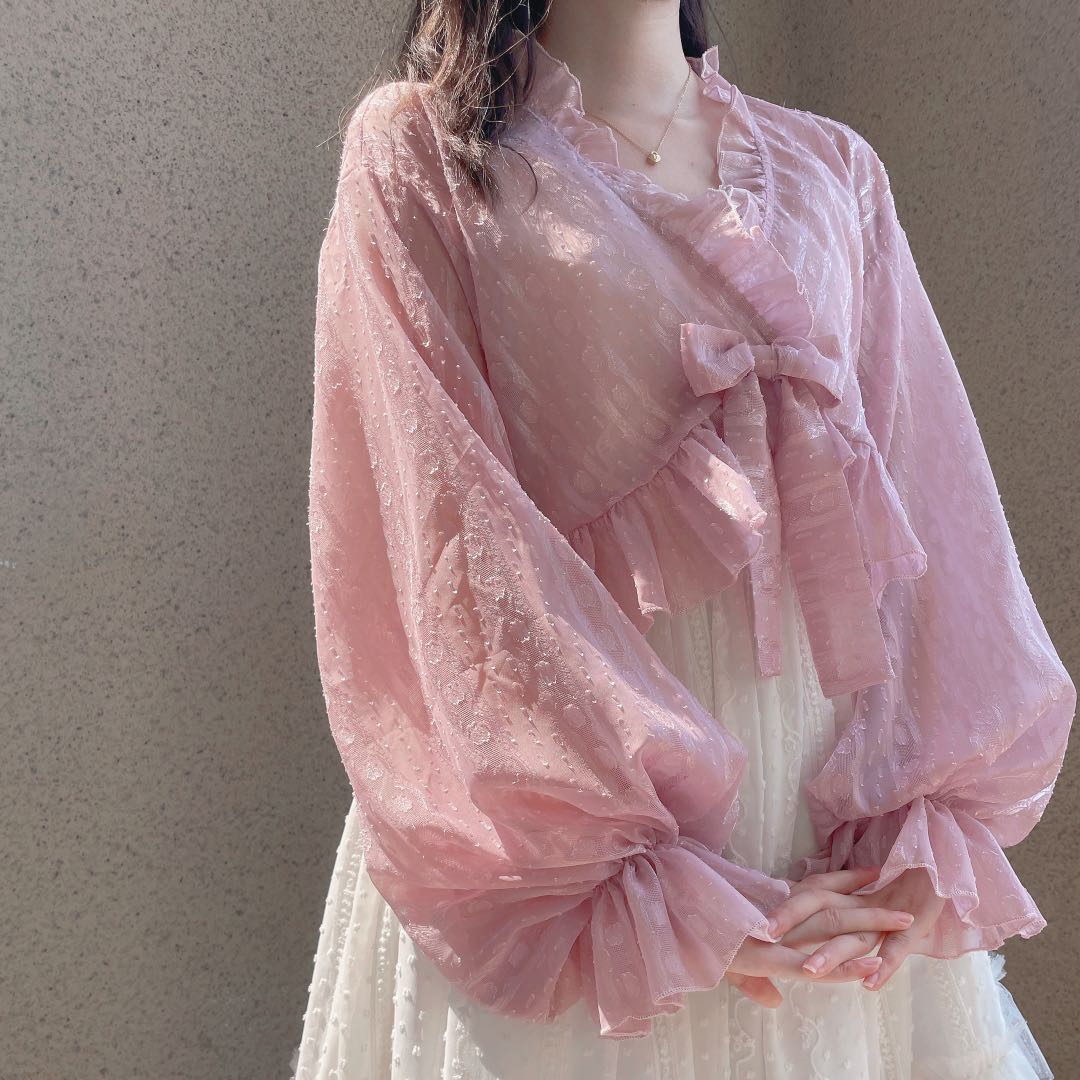 Sakurada Fawn - Chiffon Puff Sleeve Lolita Cardigan