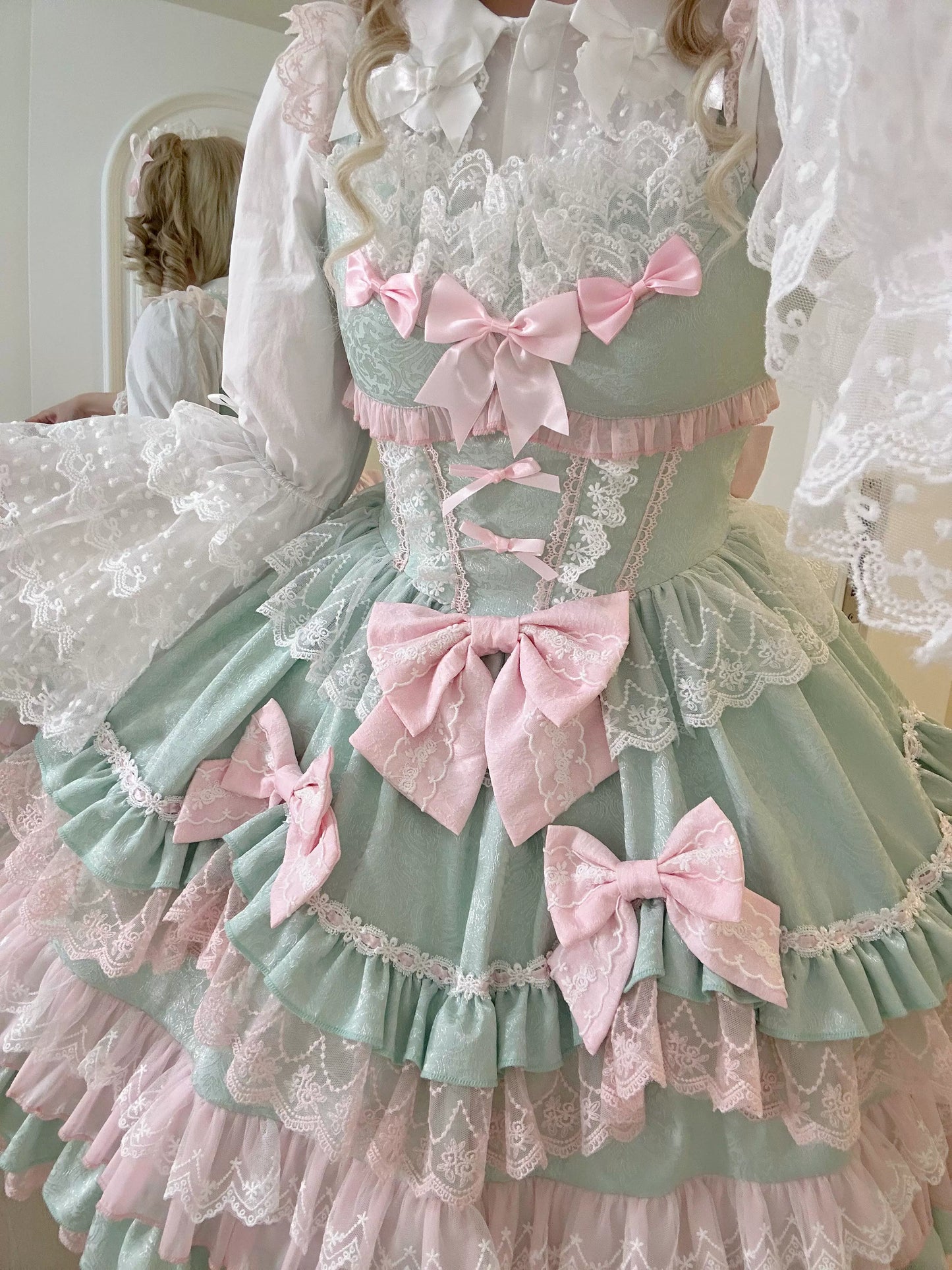 Sugar Girl - Flower Ode - Doll-like Sweet Lolita Jumper Dress