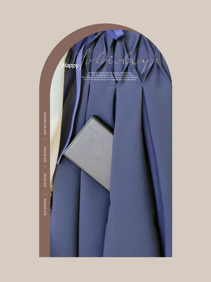 Sentaro - Pleated Irregular Knit Floral Slim Fit Vest and Half Skirt Set