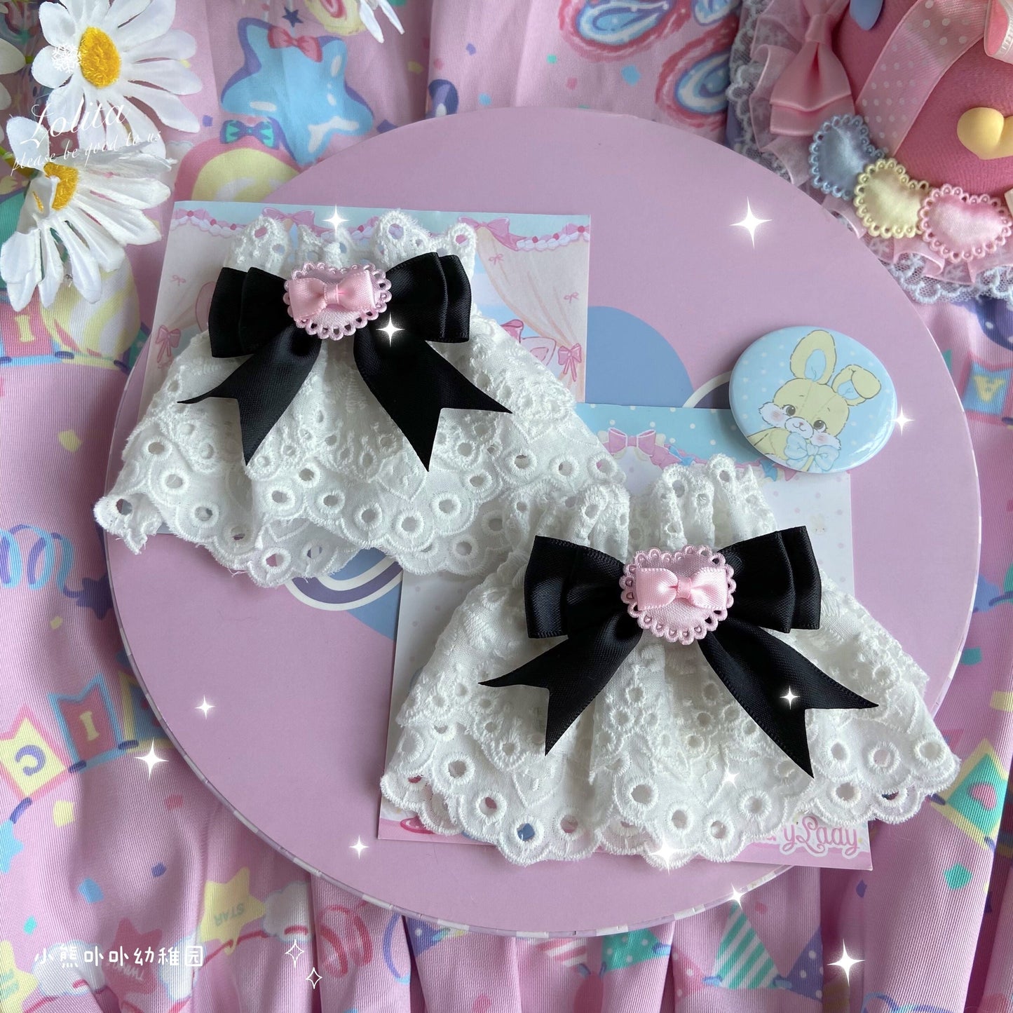 Bear Doll - Sweet Lolita Cuff with Heart and Bow