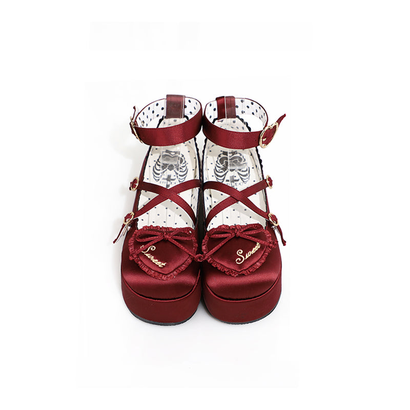 MODO - Deep Sleep Dream - Kawaii Lolita Shoes Muffin Platform Round Toe