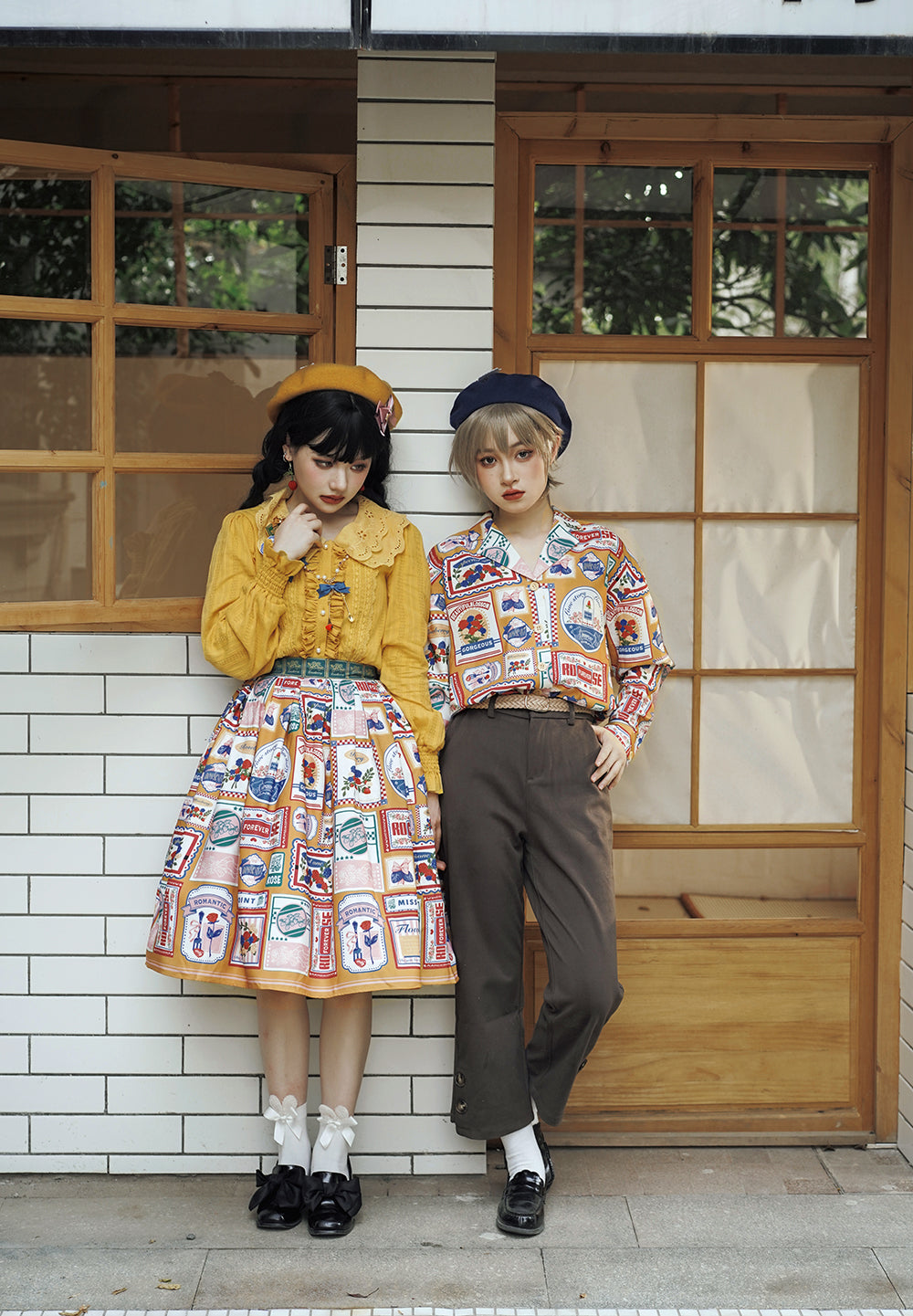 Miss Point - Strawberry Rose - Vintage American Daily Twill Print Shirt