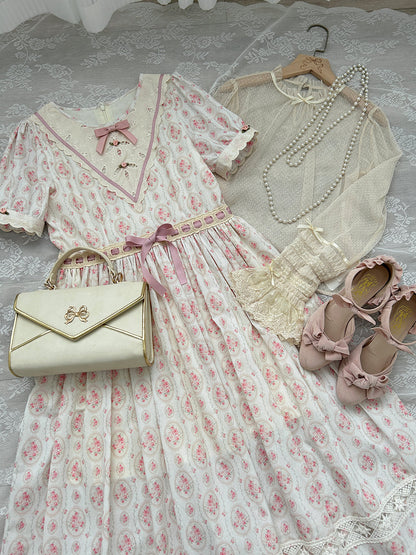 Miss Point - Happy Summer Elegant Lolita Floral OP Dress