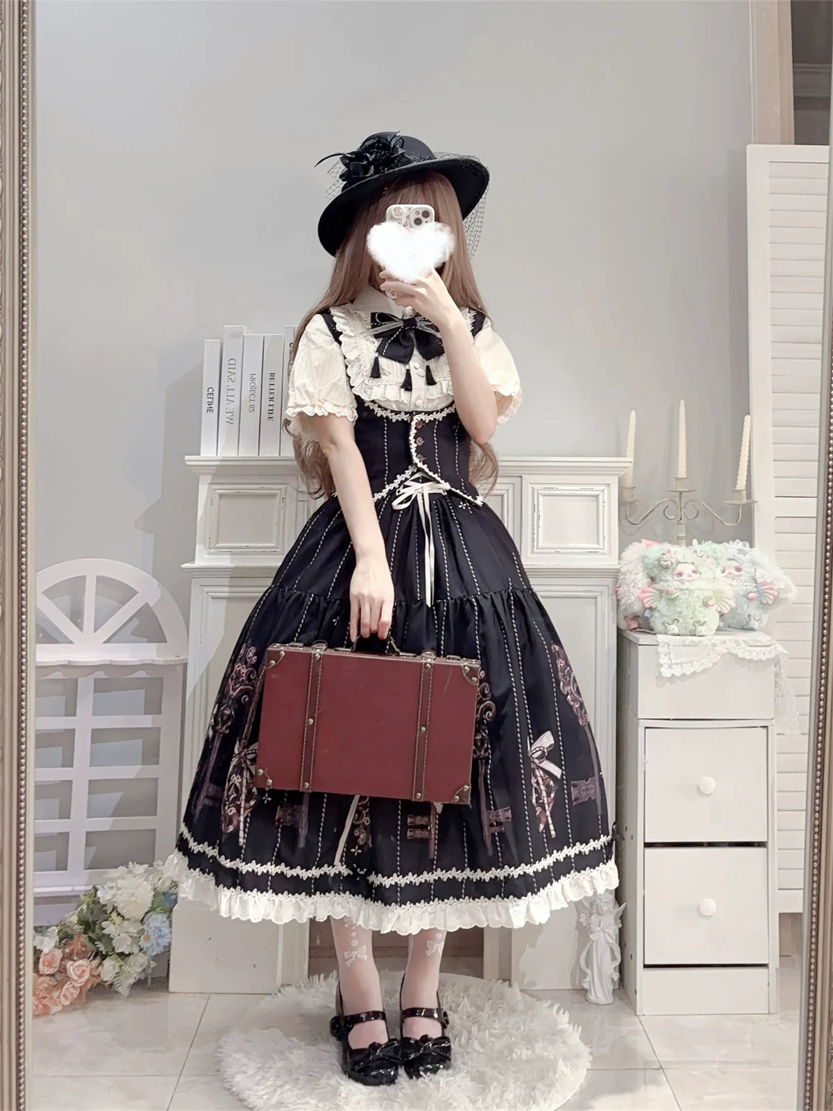 Uncle's Workshop - Secret Key - Classic Lolita Dress Suit, Key Print