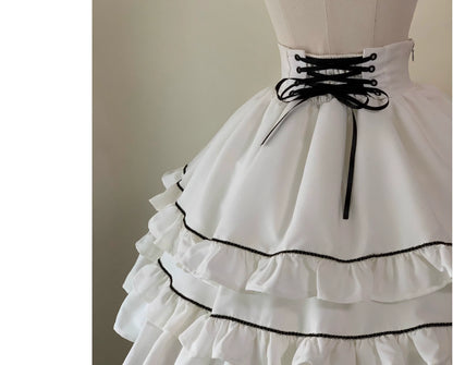 SilentMars - Law of the Fallen Moon - Retro Lolita Vest Coat Suit Knight Style Skirt