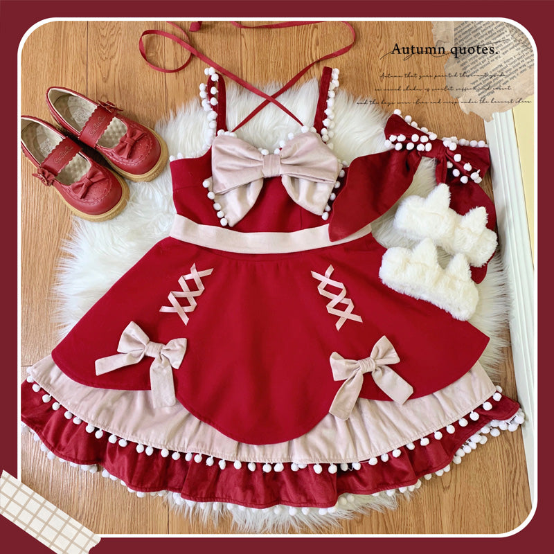 With PUJI - Confession Function - Wool Kawaii Lolita JSK Dress Suit