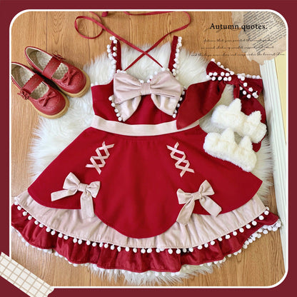 With PUJI - Confession Function - Wool Kawaii Lolita JSK Dress Suit