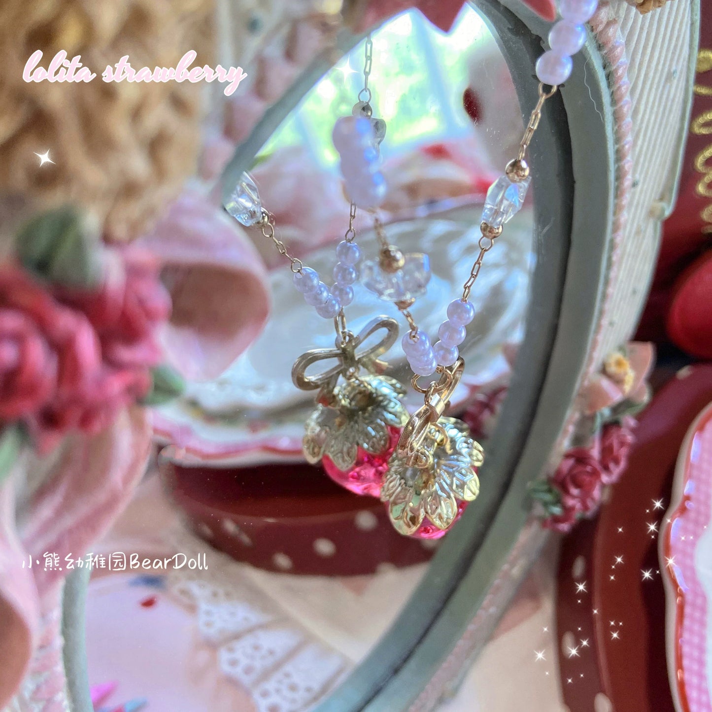 Bear Doll - Sweet Lolita Necklace Strawberry Charlotte Necklace