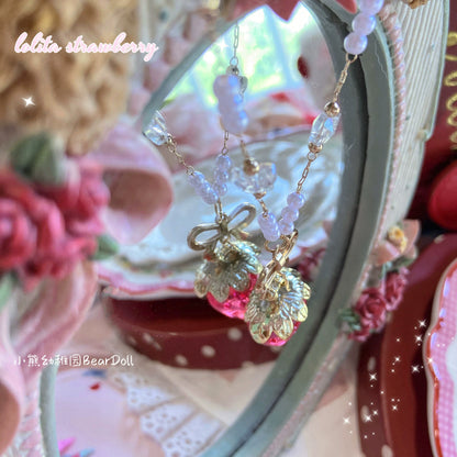 Bear Doll - Sweet Lolita Necklace Strawberry Charlotte Necklace