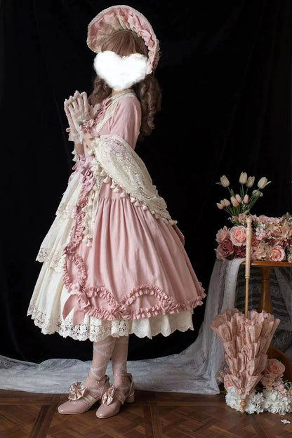 Miss Point - Lilyka Garden - Classic Lolita OP Dress Set Elegant Floral Wall Princess Sleeve