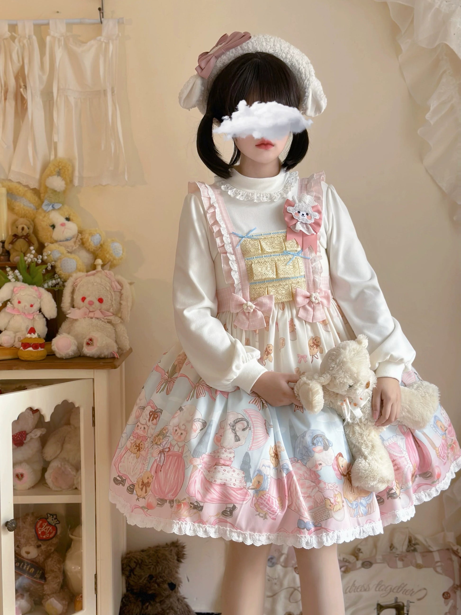 MeowMeow - Winter Lolita Top Autumn Winter Puff sleeve Innerwear