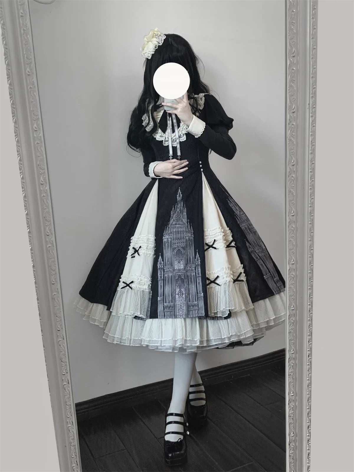 Letters from Unknown Star - Church Bell - Elegant Lolita OP Dress Long Sleeve Spring Autumn