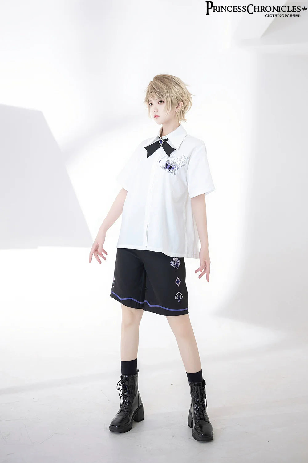 Princess Chronicles - Summer Loose Embroidered Short Sleeve White Shirt