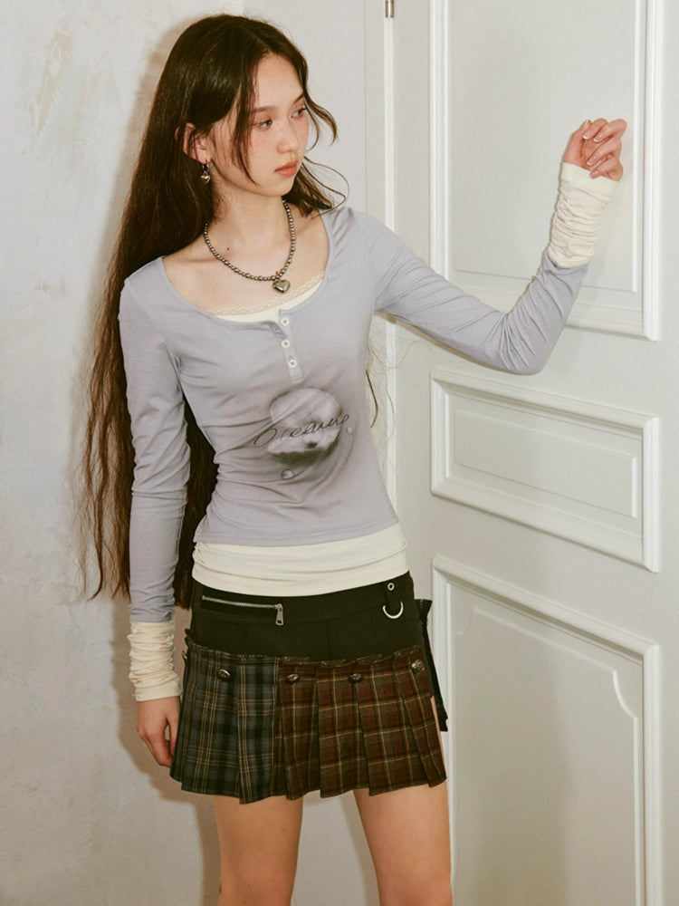 A-line pleated short skirt【s0000006420】