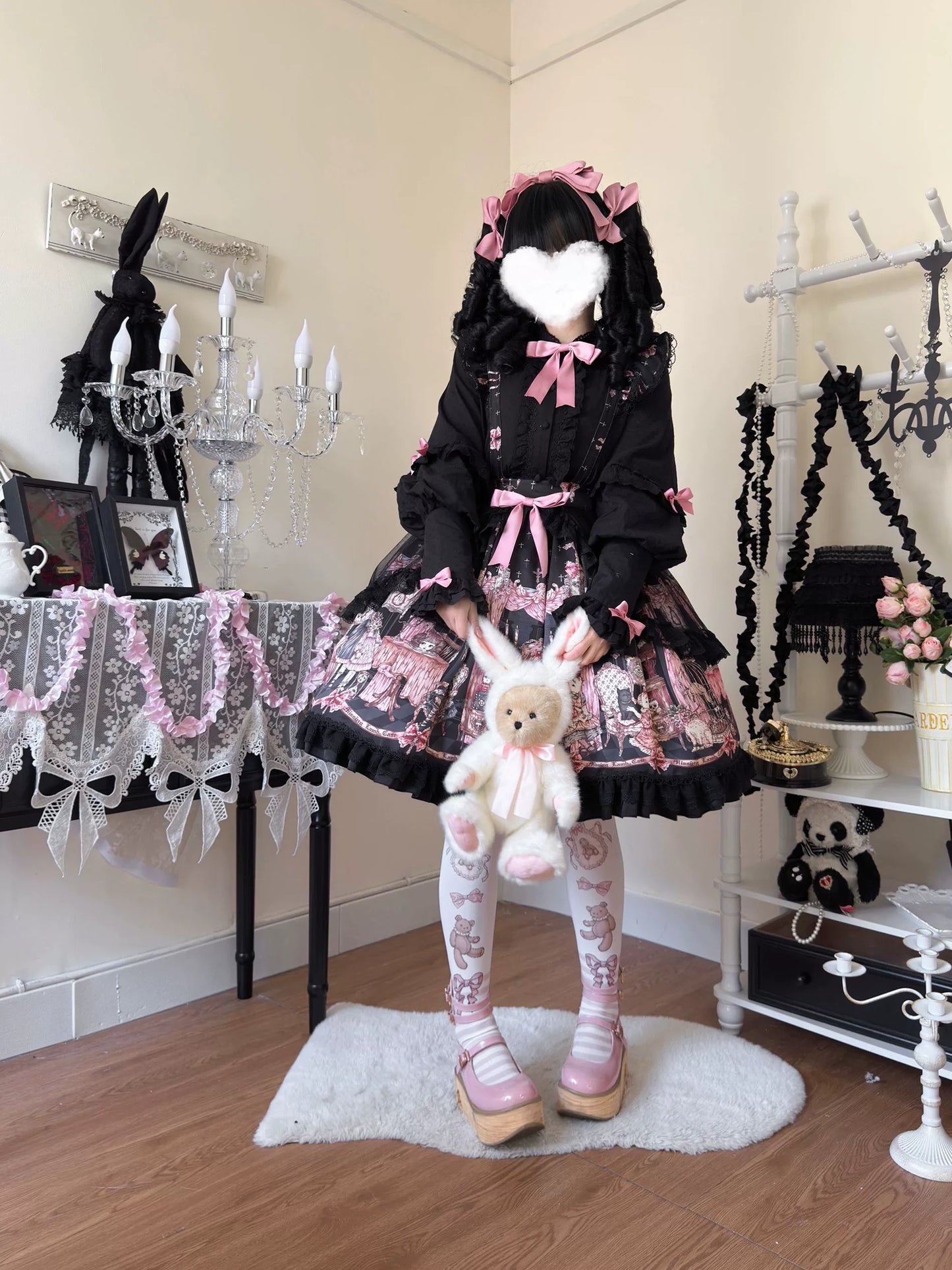 Uncle's Workshop - Missing Lamb Case - Gothic Lolita Dress Set with Sheep Prints