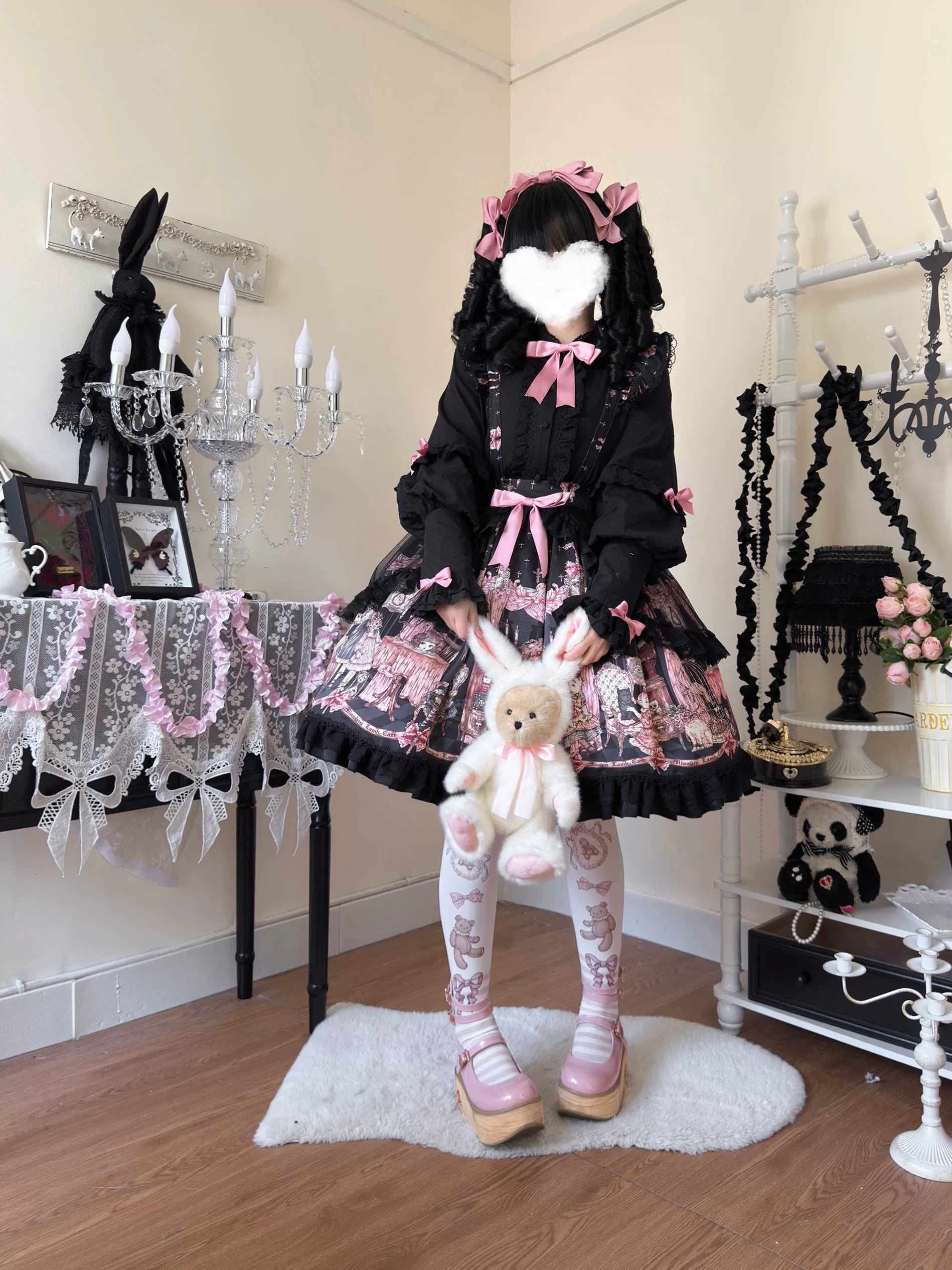 Uncle's Workshop - Missing Lamb Case - Gothic Lolita Dress Set with Sheep Prints