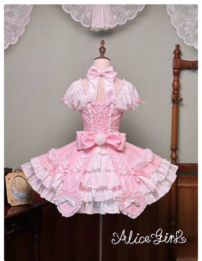 Alice Girl - Old School Polka Dots - Halter Neck Sweet Lolita OP Dress