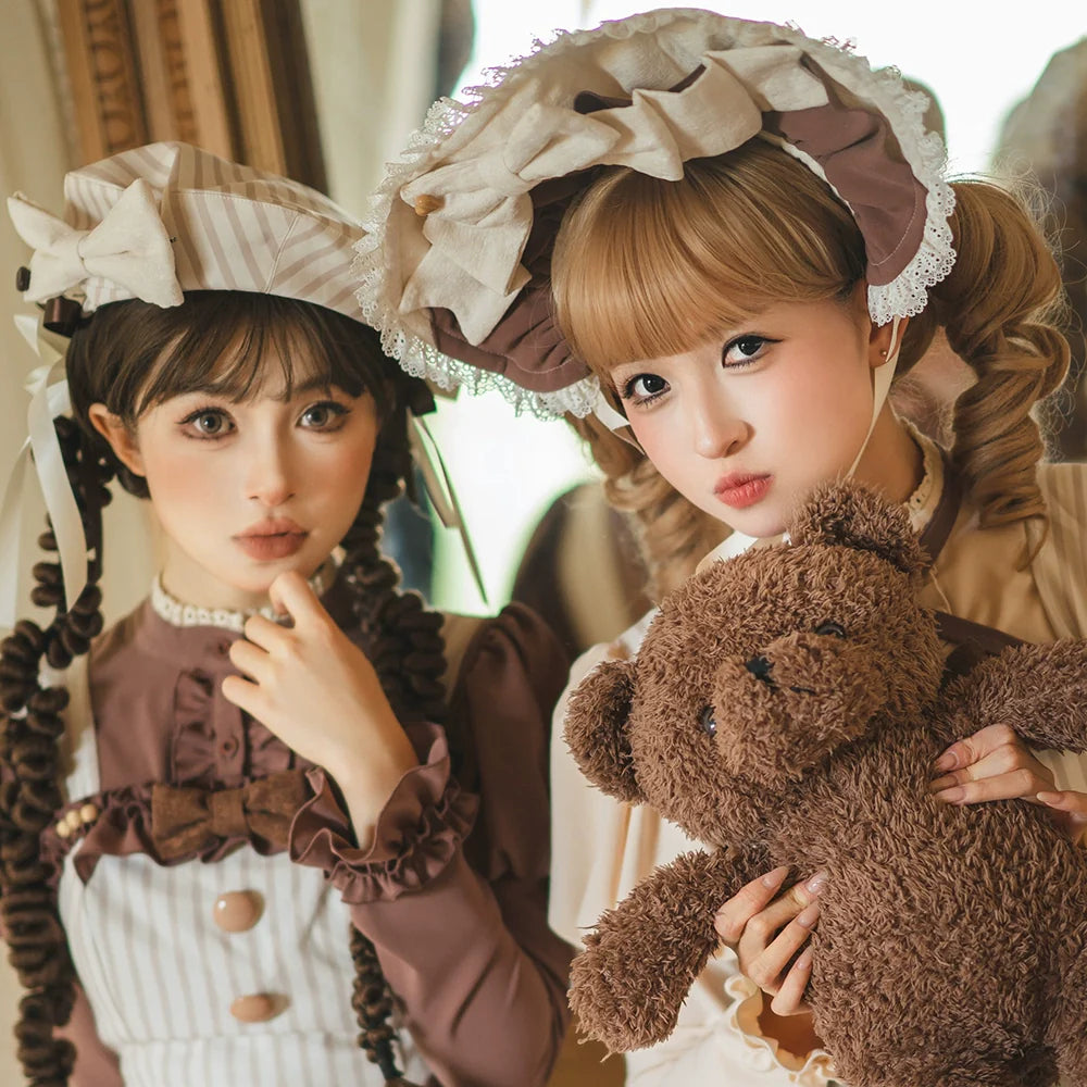 Miss Point - Classical Chocolate - Classic Lolita Accessory Bowler Hat BNT Beret Jabot