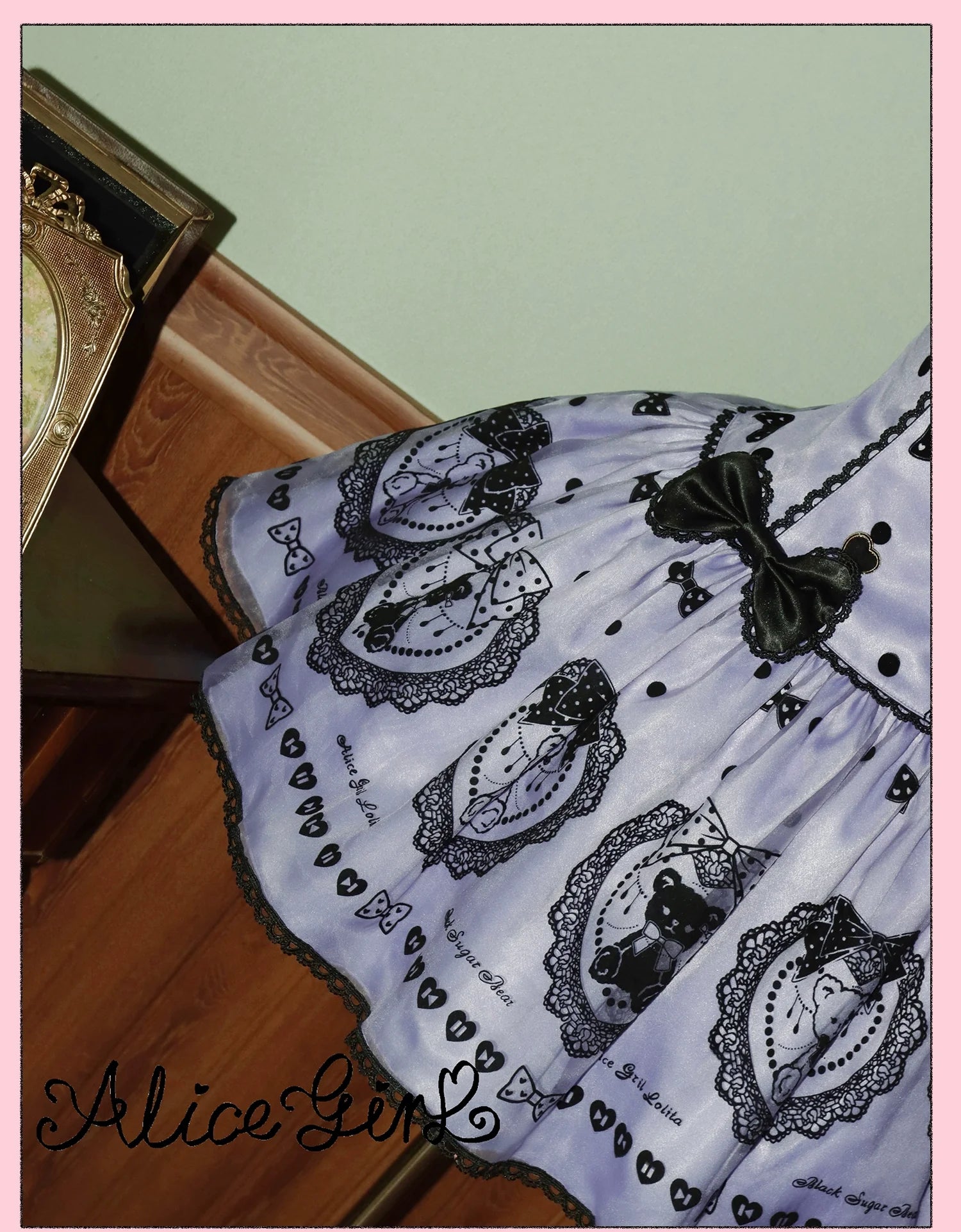 Alice Girl - Brown Sugar Bear - Printed Sweet Lolita Dress, Multiple Styles