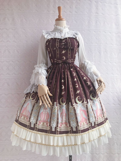 Yilia - Constellation Printing Chiffon Lolita JSK Dress