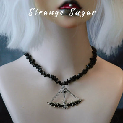 Strange Sugar - Handmade Gothic Lolita Choker, Multiple Pendant
