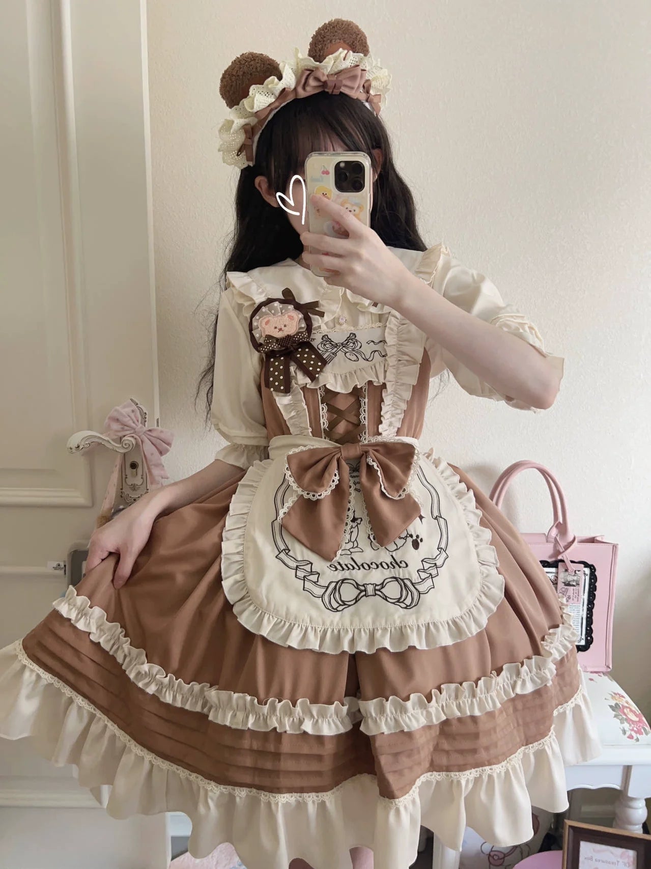 Sugar Girl - Sweet Layered Cake - Sweet Lolita JSK with Detachable Apron