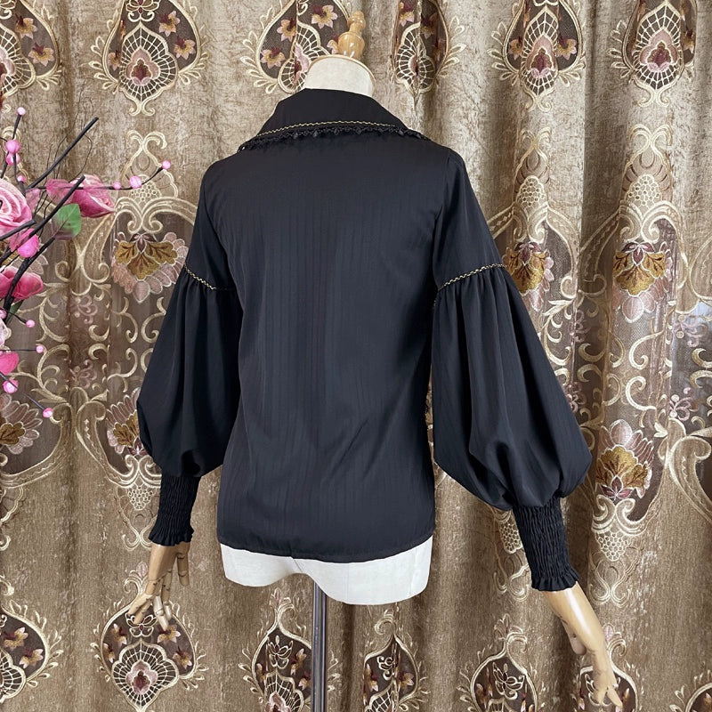 DMFS Lolita - Classic Lolita Blouse Mutton Sleeves Lolita Shirt