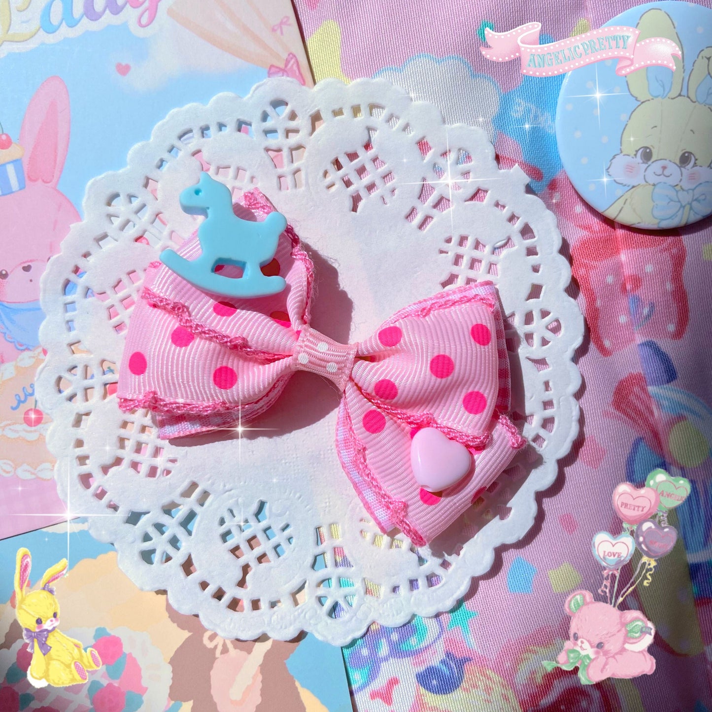 Bear Doll - Augustina - Sweet Lolita Bow Hair Clip