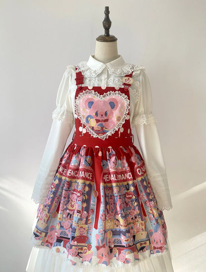 Little Dipper - Cherry Xiaobei - Daily Lolita Splicing Sleeve Lace Shirt