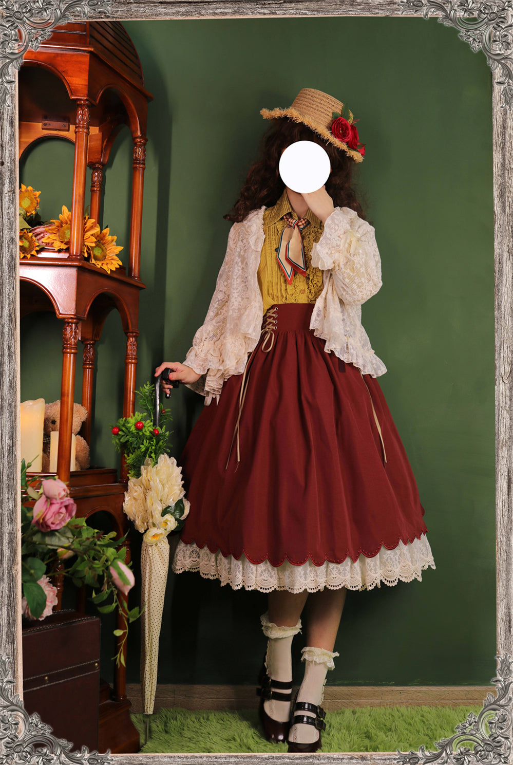 EESSILY - Countess's Autumn Tour - Retro Lolita Embroidery Long SK