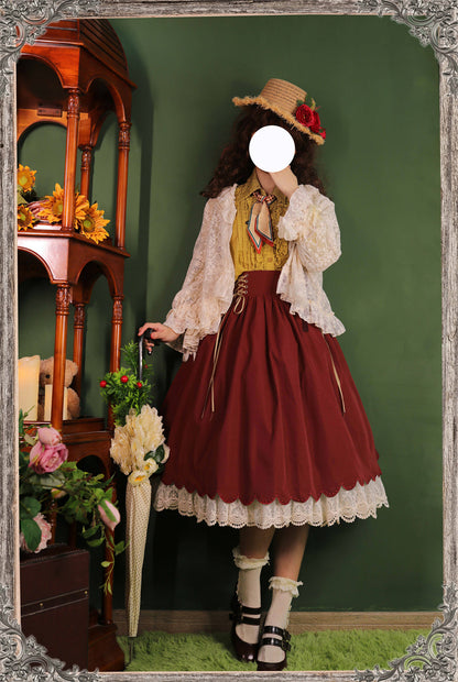 EESSILY - Countess's Autumn Tour - Retro Lolita Embroidery Long SK