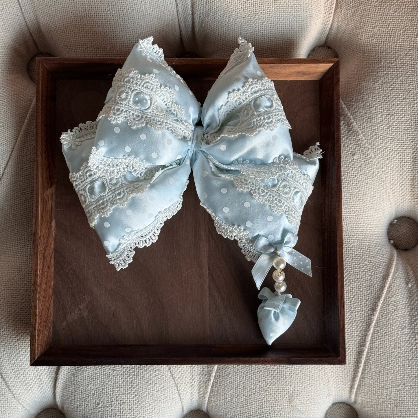 MAID - Sweet Lolita Headdress, Polka Dot Bow, Bunny Ear