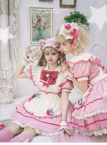 Sakurahime - Berry Bubble - Cute Lolita OP Dress Two Kawaii Styles