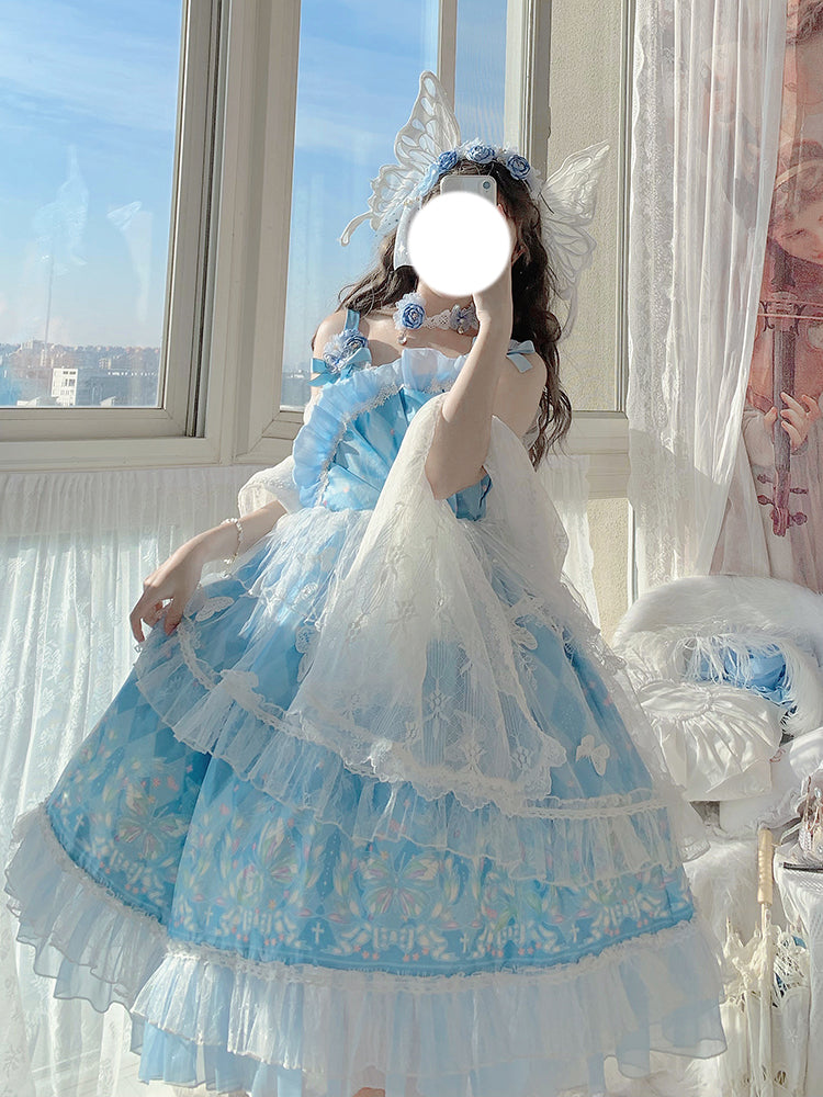 Fairy Tales - Embroidered Gothic Bridal Hairclip Hanfu Lolita Headwear