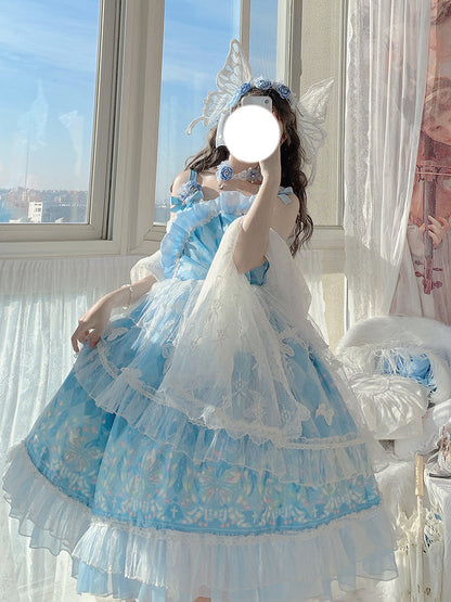 Fairy Tales - Embroidered Gothic Bridal Hairclip Hanfu Lolita Headwear