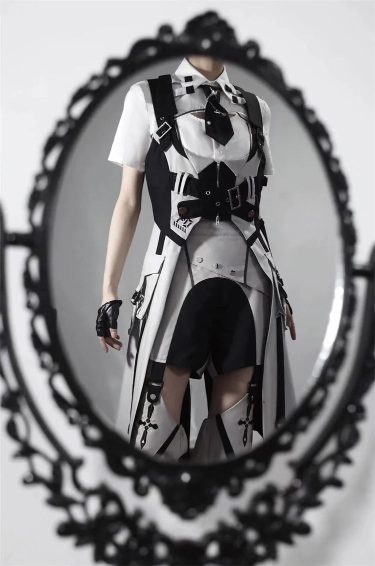 Letters from Unknown Star - Sky Core Record - Ouji Lolita Shorts Suits Short Sleeve Dress Set