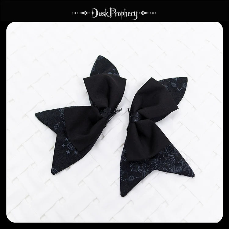 DuskProphecy - Coccyx - Elegant Lolita Hair Accessories Set Multicolors