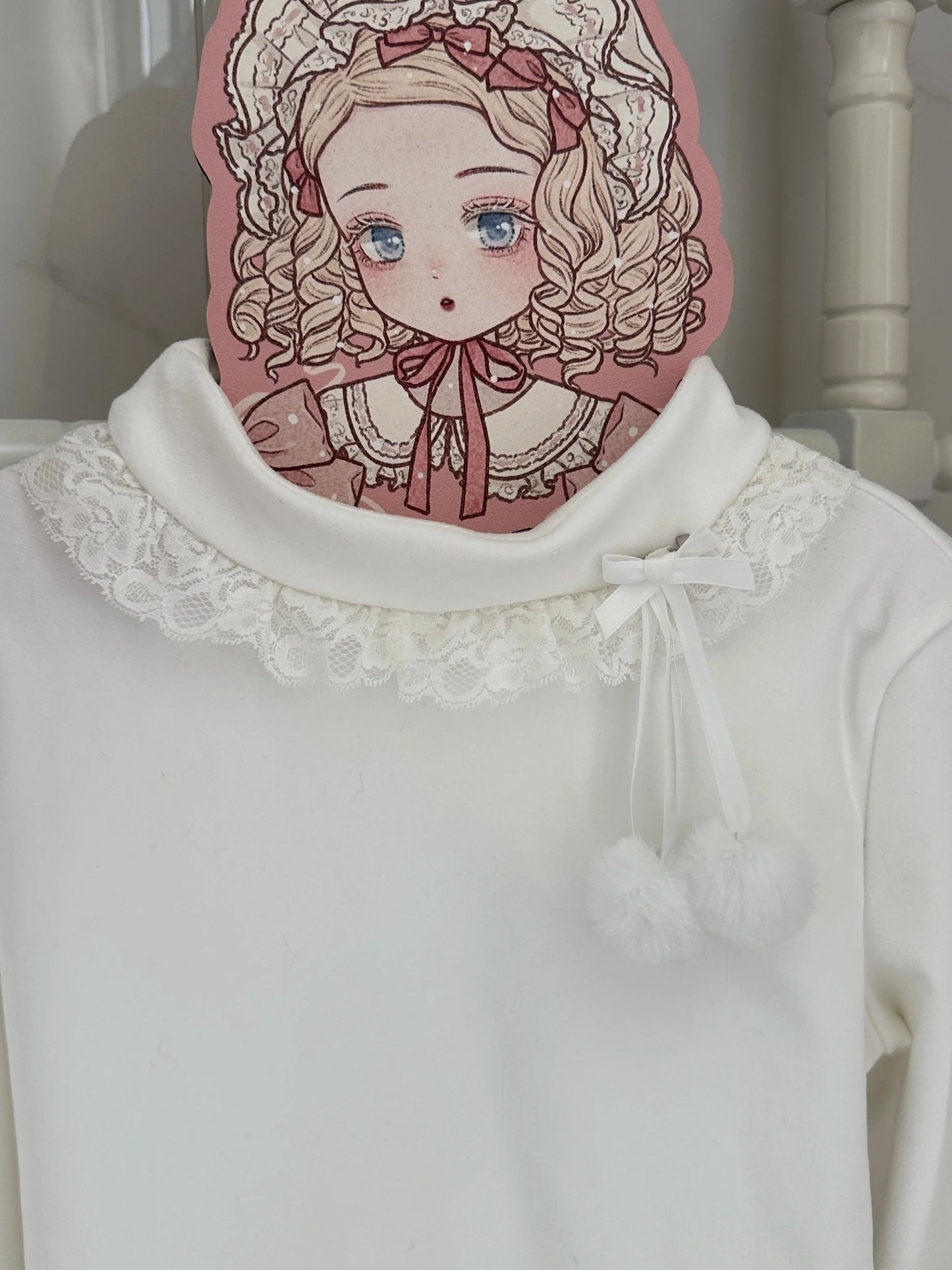 MeowMeow - Pom Pom - Kawaii Lolita Winter Innerwear, Fuzzy Cuffs