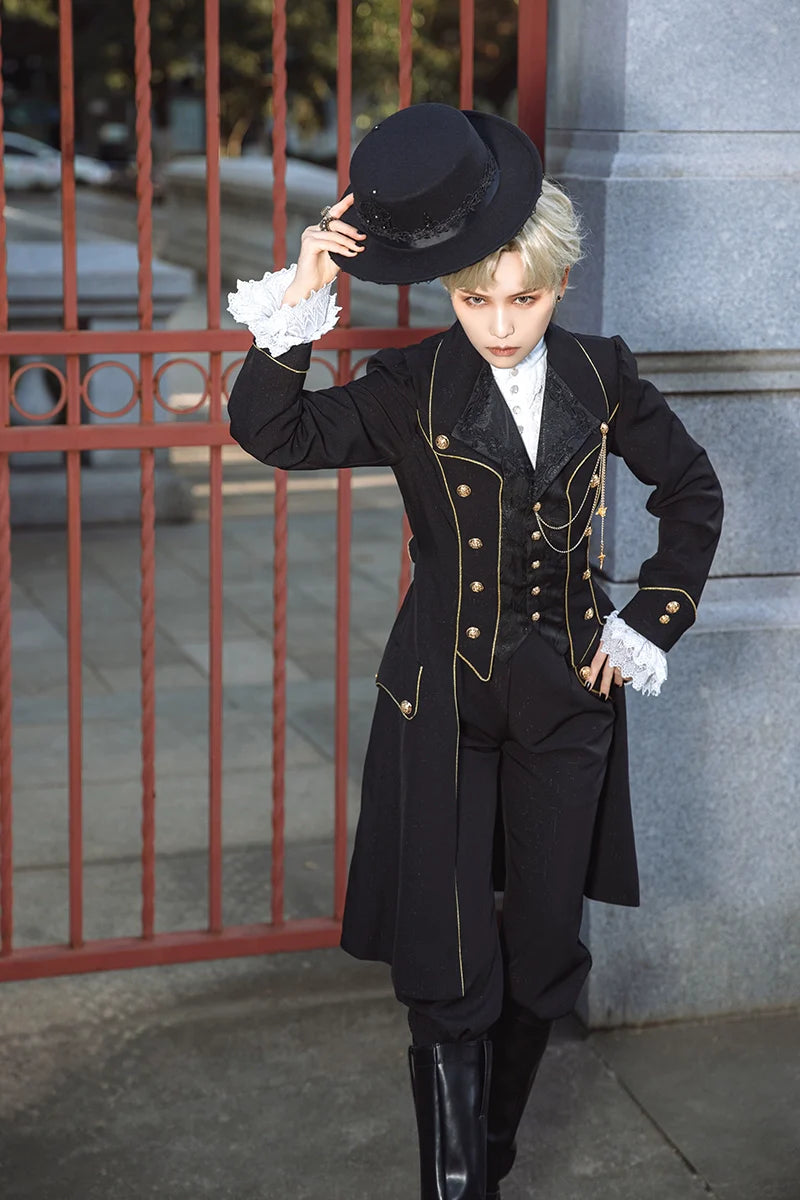 Immortal Thorn - Forever Rose - Ouji Lolita Coat Prince Handsome Wind Coat