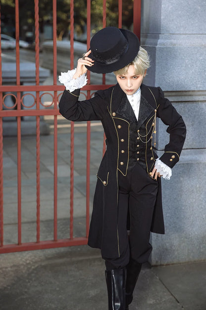 Immortal Thorn - Forever Rose - Ouji Lolita Coat Prince Handsome Wind Coat