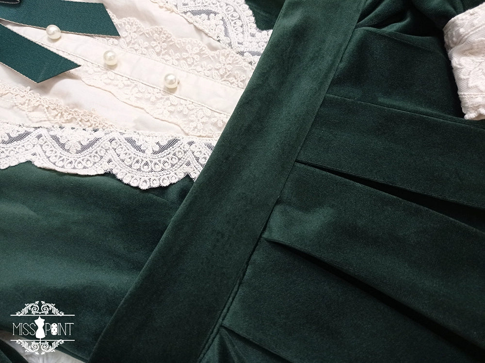 Miss Point - Customized Lolita Dress Vintage Elegant Velvet OP Dress