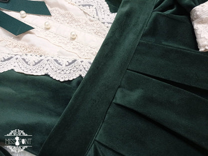 Miss Point - Customized Lolita Dress Vintage Elegant Velvet OP Dress