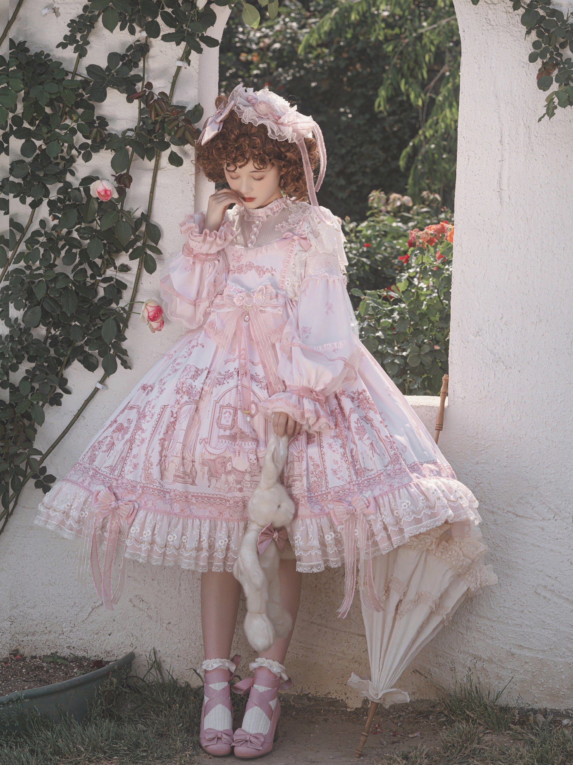 Garden Cat - Sunset Realm Lolita Bride Gorgeous OP FS