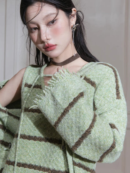 Wool cardigan + dress set【s0000007208】