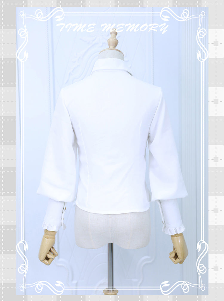Time Memory - Elegant Lolita Slim Fit Mutton Sleeve Blouse